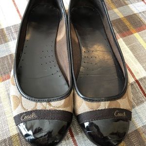 Coach brown flats size 7.